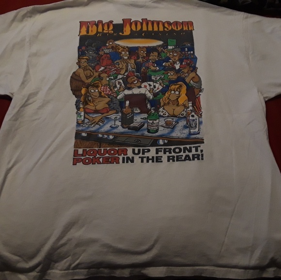 Big Johnson T-Shirt Liquor Up Front Poker In The Rear Casino size S-2XL.
